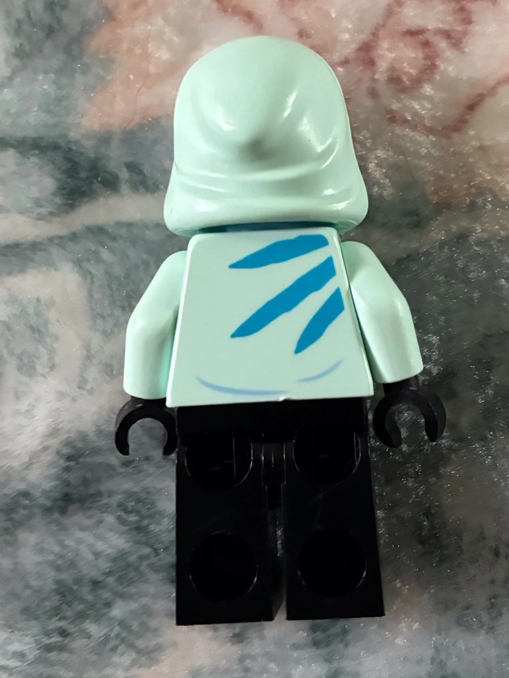 Lego Light Blue Hoodie Minifigure with Black Legs